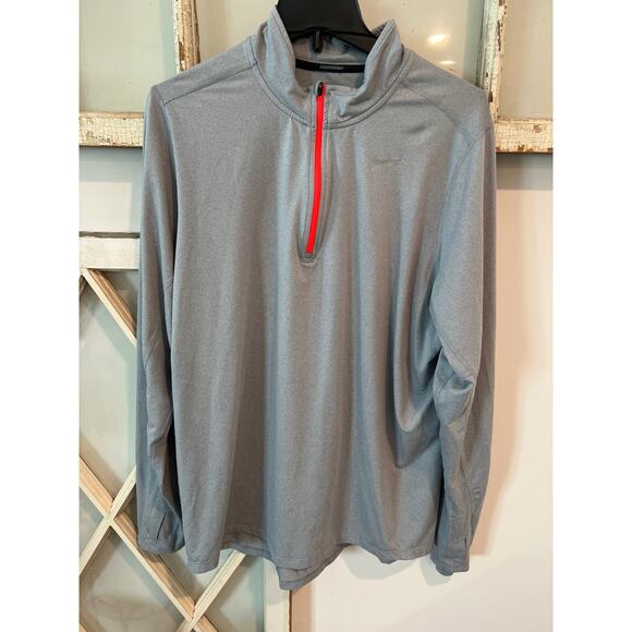 Nike Dri-Fit size large gray 1/4 zip pullover top - Picture 1 of 3